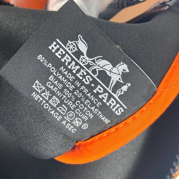 HERMES Neoban Flat Pouch GM clutch bag bag Pouch polyamide Orange - Picture 10 of 11